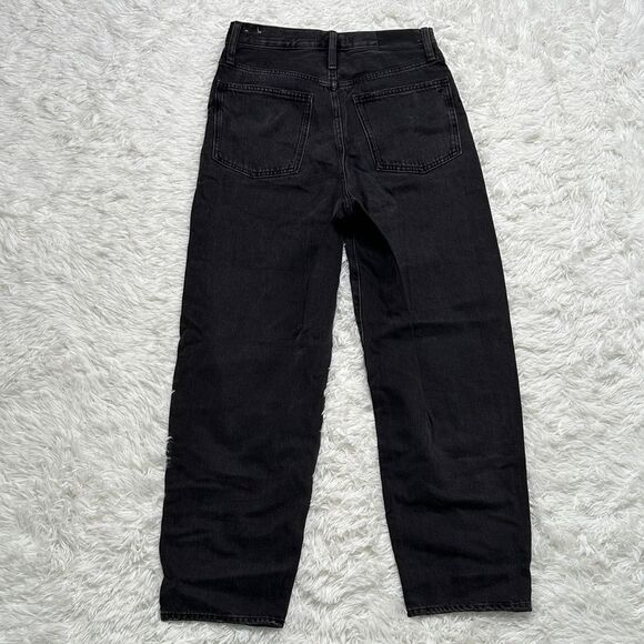 Madewell Black Balloon Jeans In Tall 26 with Button Fly - Picture 11 of 15